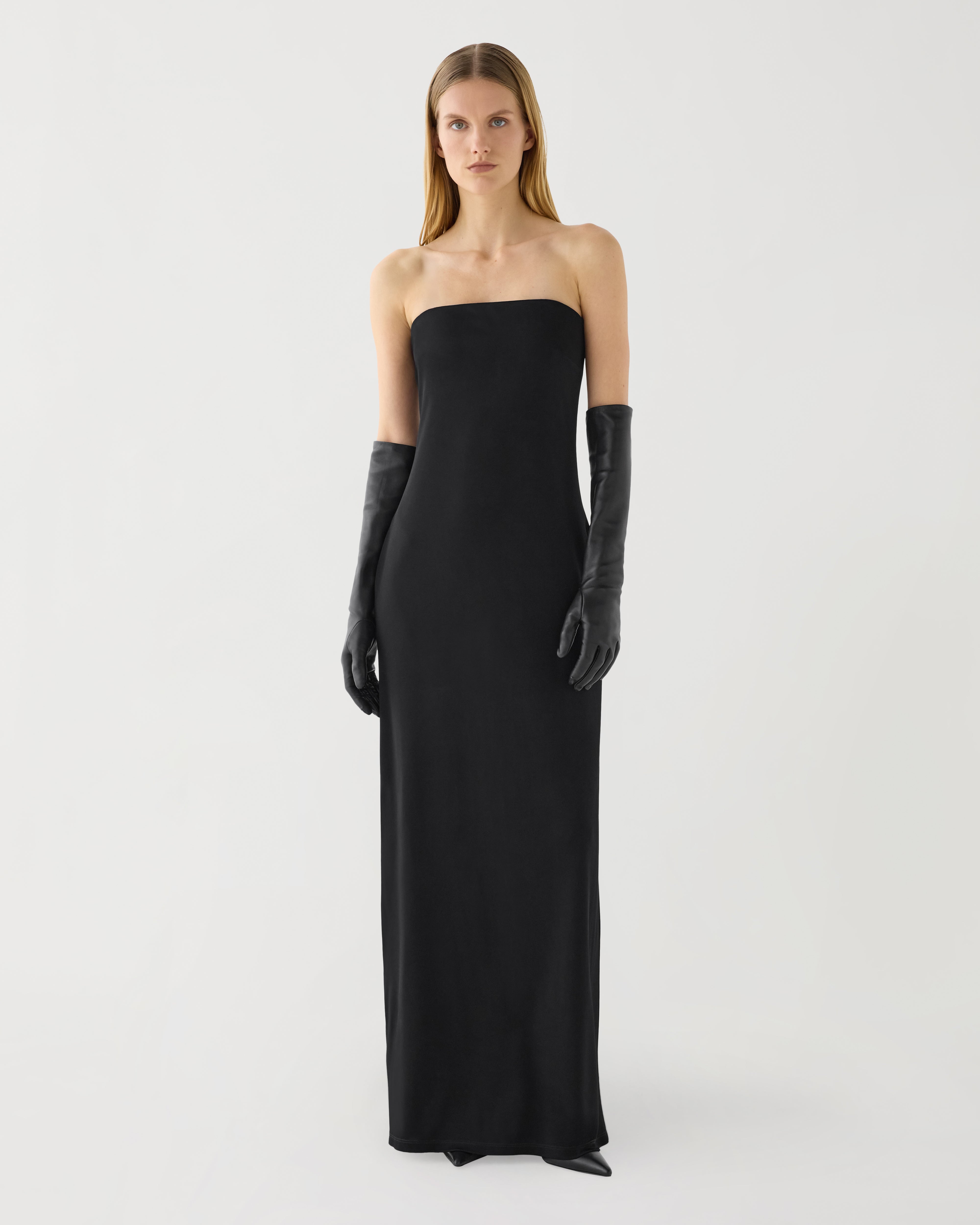 Hazelle Dress in Compact Jersey,  Black