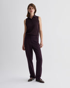Marnie Trousers in Wool, Deep Plum - Veronica De Piante