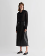 Gisele Skirt in Nappa Leather, Black - Veronica De Piante
