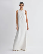 Mila Dress in Silk, Off-White - Veronica De Piante