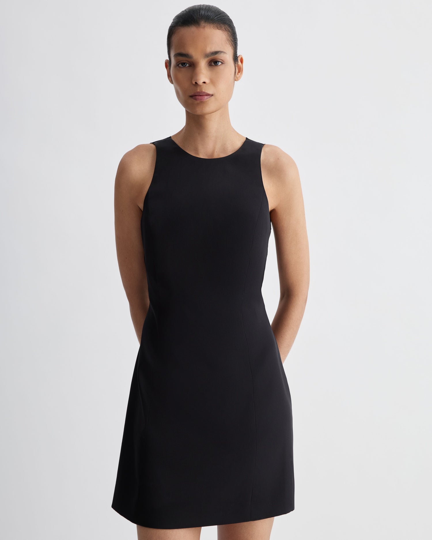 Soren Dress in Silk, Black