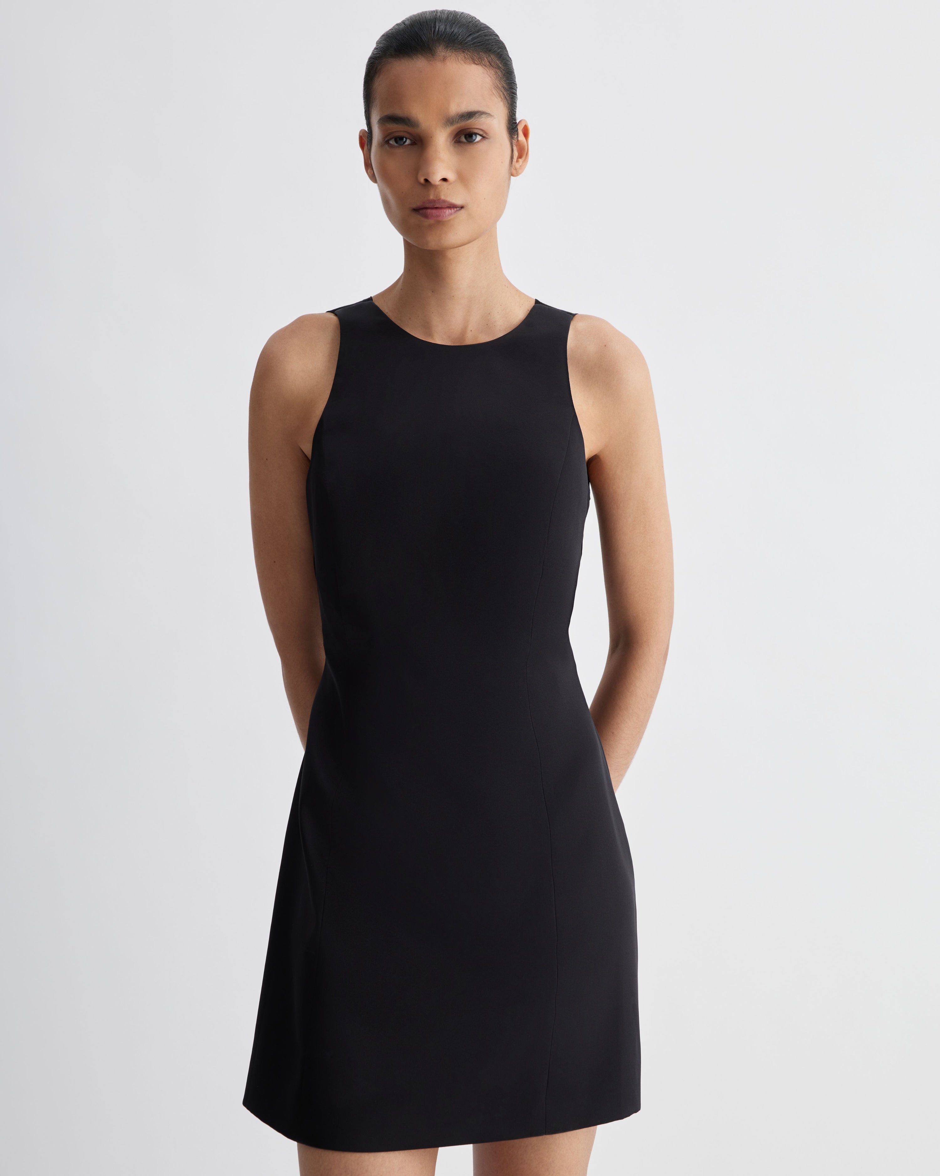 Soren Dress in Silk, Black