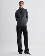 Veronica De Piante Alicia grey melange merino wool sweater, knitwear with a cozy, textured appearance.