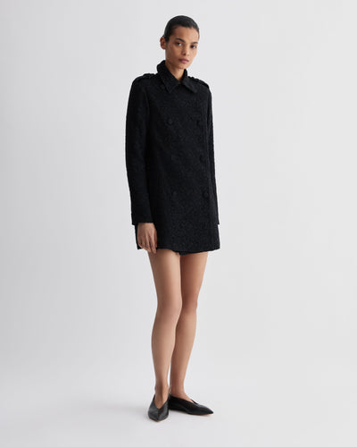 Charlotte Trench in Lace, Black - Veronica De Piante