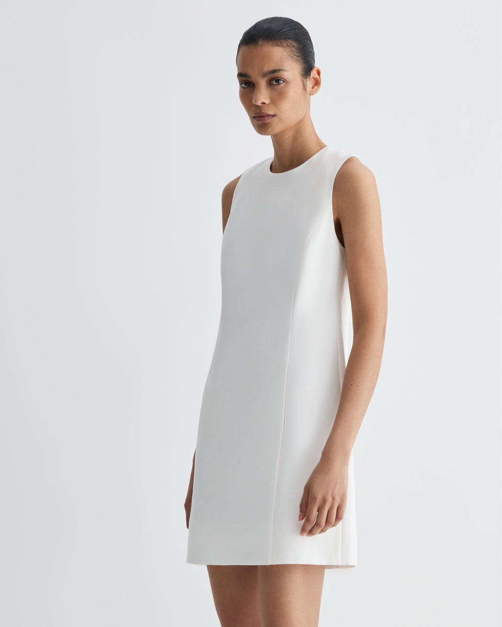 Melodie Dress in Cotton Silk, Off-White - Veronica De Piante