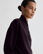 Alicia Sweater in Merino Wool, Deep Plum - Veronica De Piante