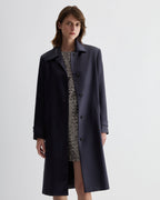 Heather Coat in Technical Cotton, Plum - Veronica De Piante