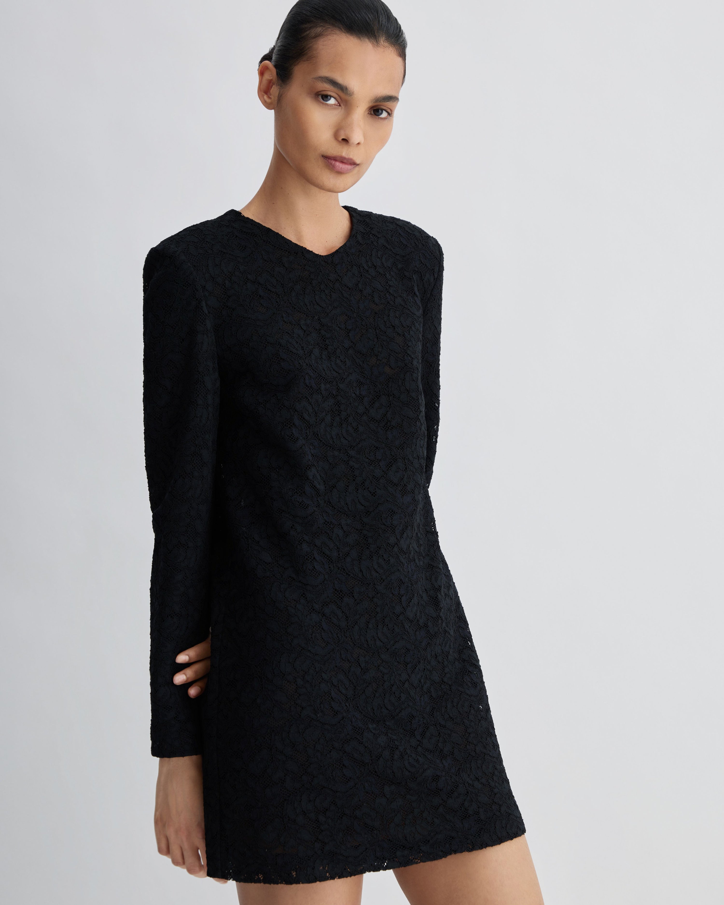 Ellie Dress in Lace, Black