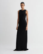 Carmen Dress in Viscose Jersey, Black - Veronica De Piante