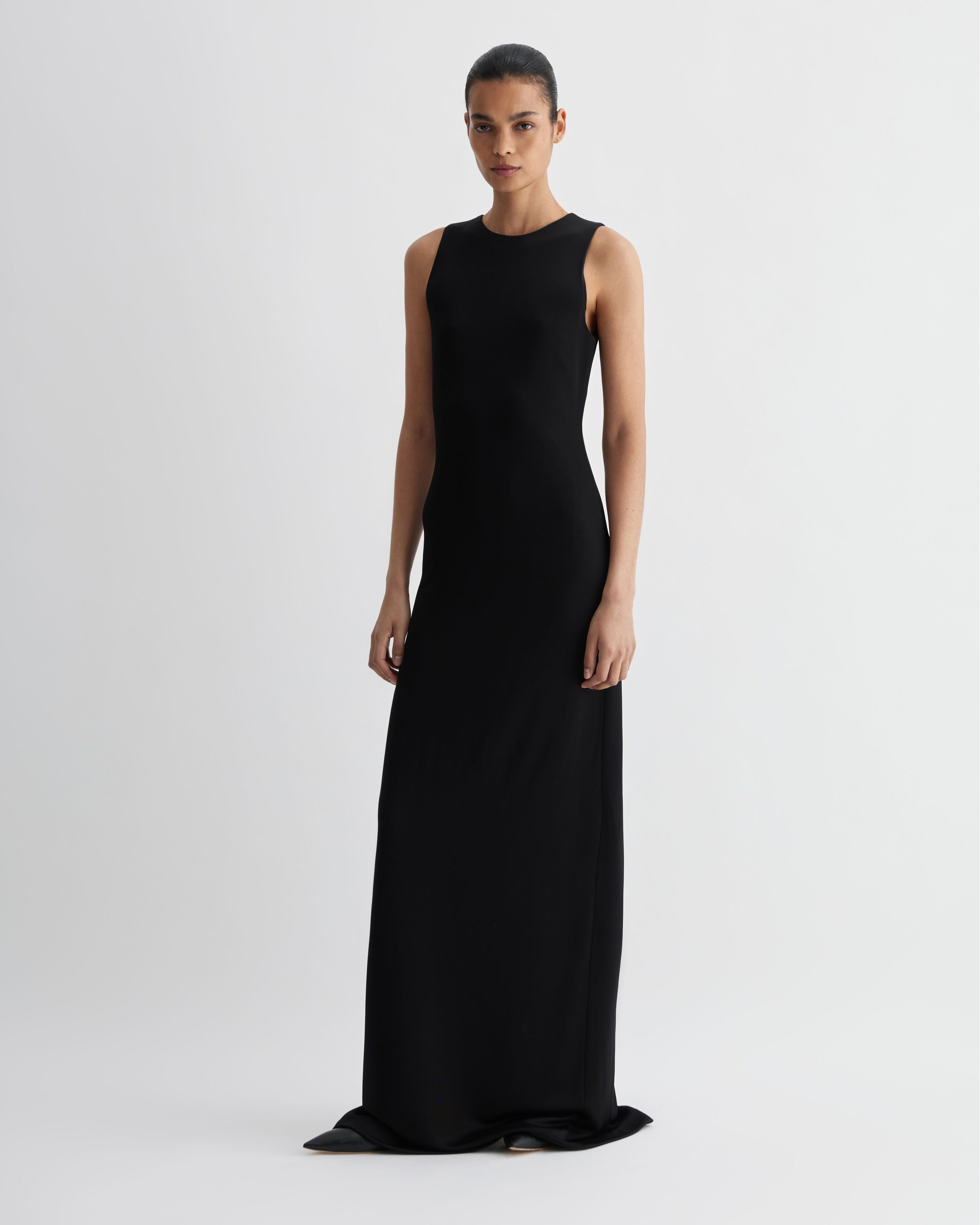 Carmen Dress in Viscose Jersey, Black