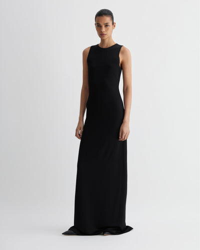 Carmen Dress in Viscose Jersey, Black - Veronica De Piante