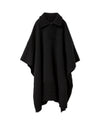 Francis Poncho in Wool and Cashmere, Black