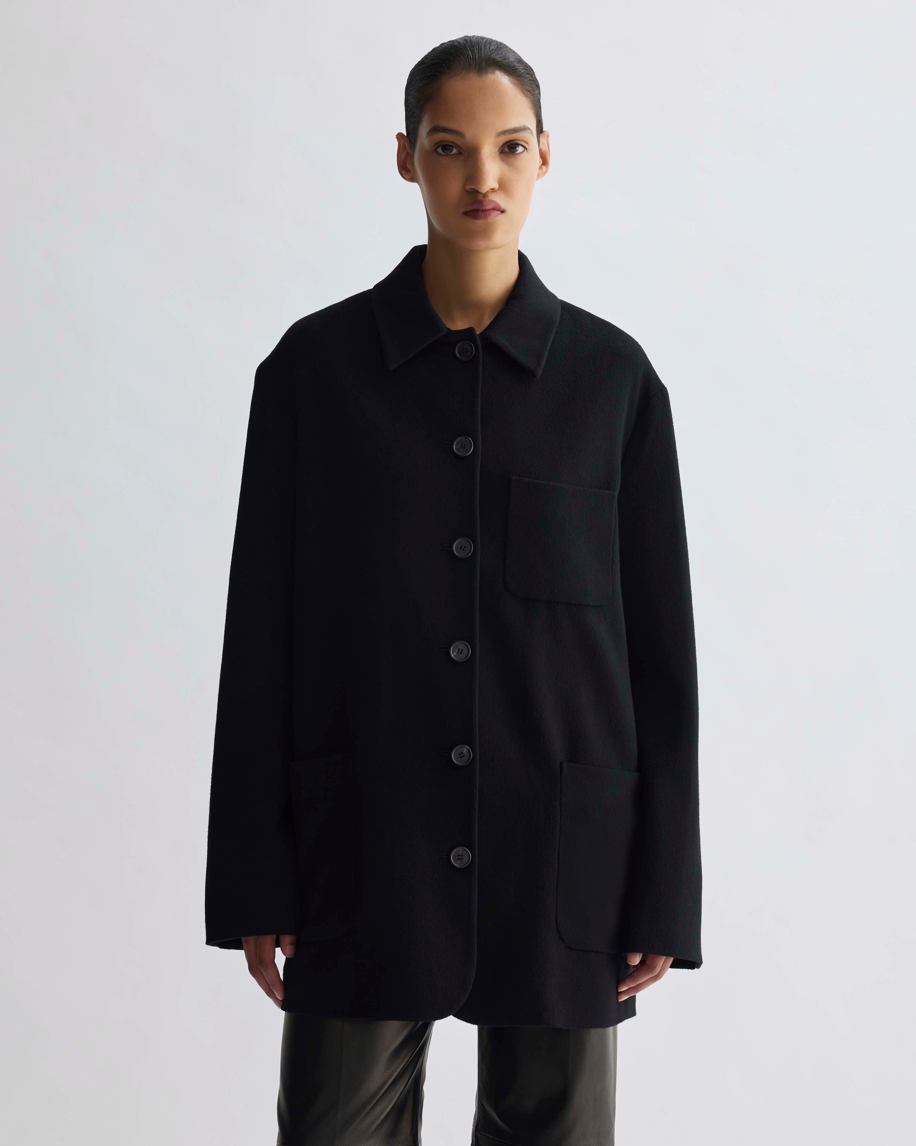 Amaia Jacket in Cashmere, Black - Veronica De Piante