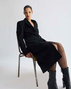 Freya Coat in Cashmere, Black - Veronica De Piante