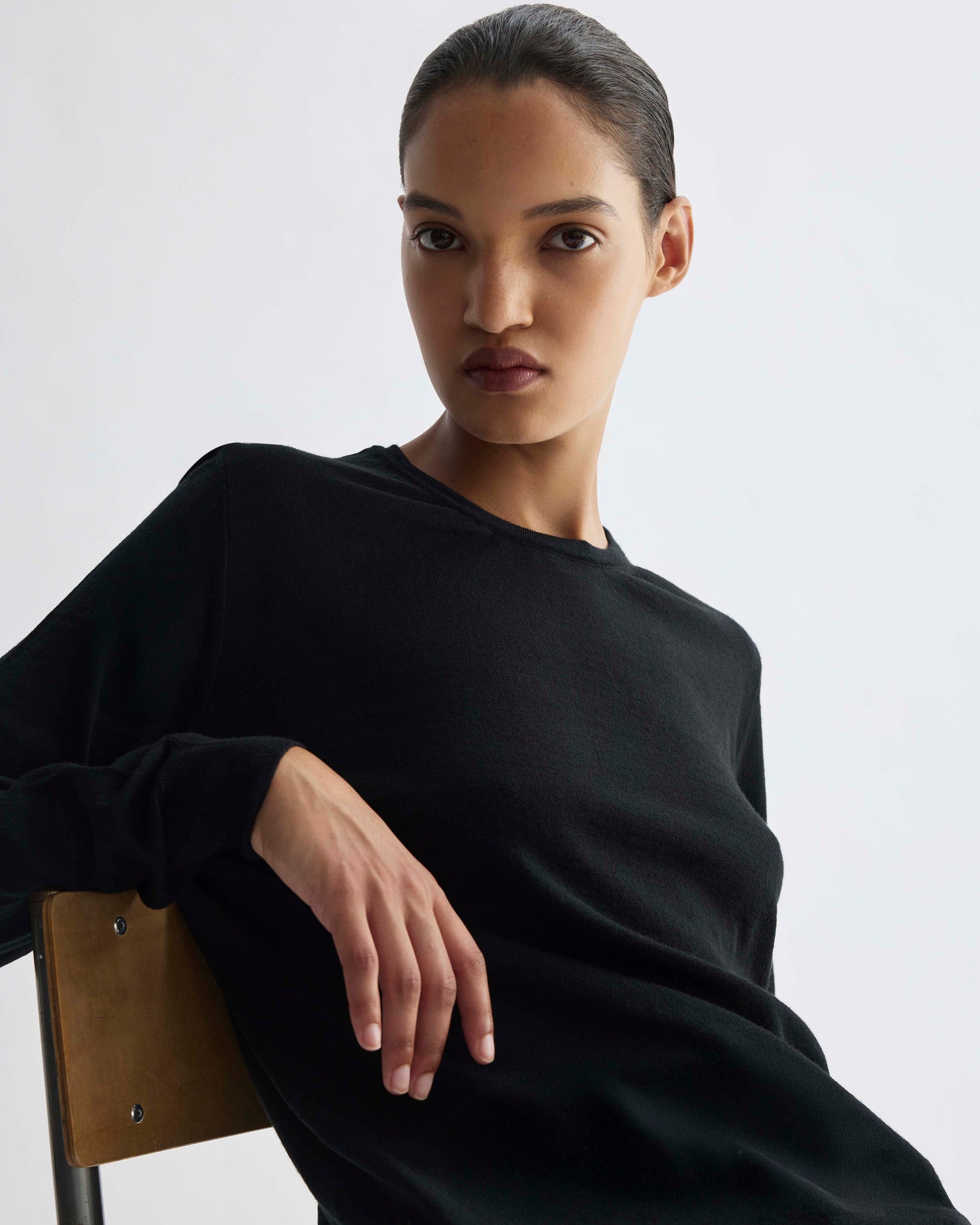 Lucy Sweater in Merino Wool, Black