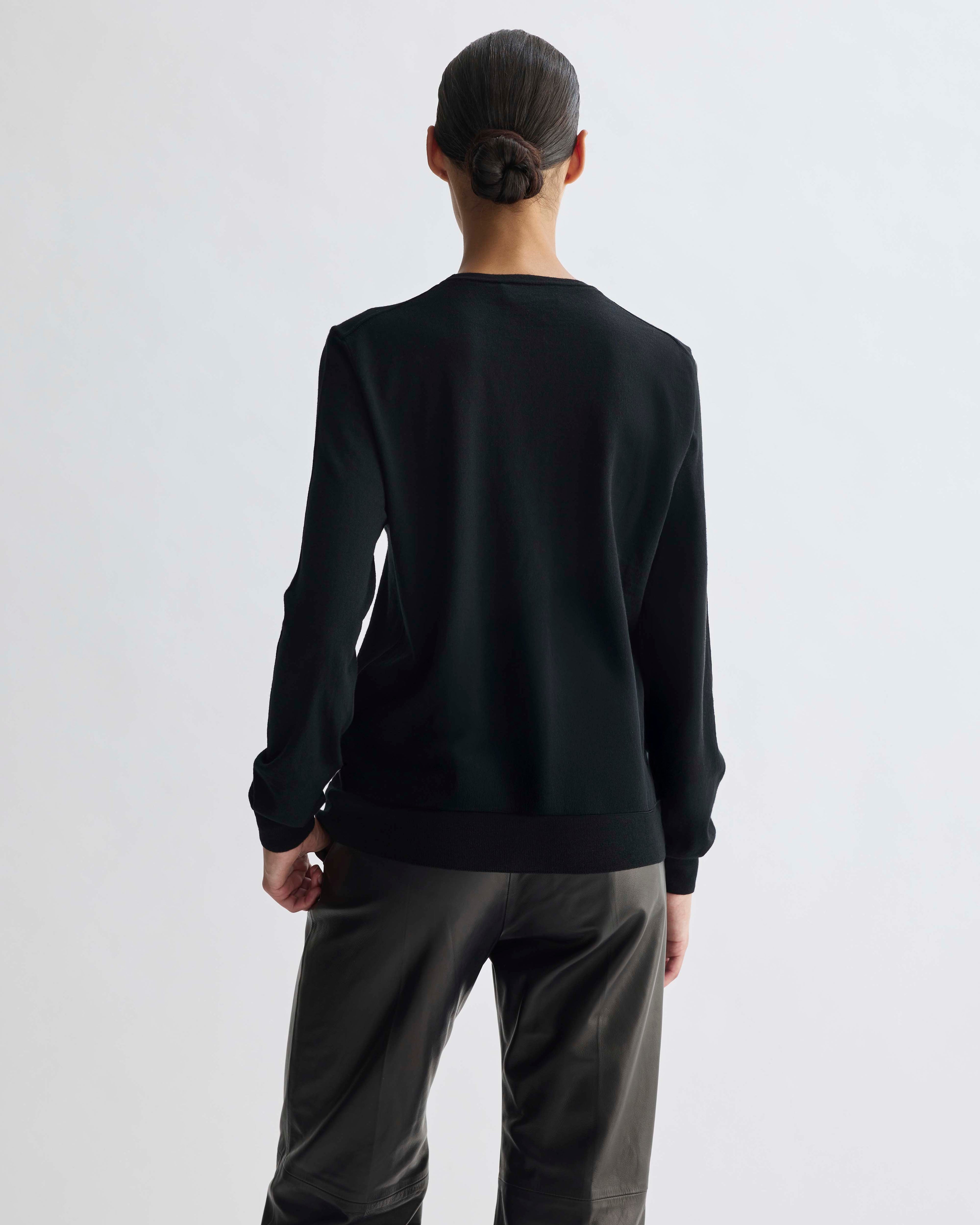 Lucy Sweater in Merino Wool, Black - Veronica De Piante