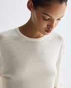Lucy Sweater in Merino Wool, Cream - Veronica De Piante