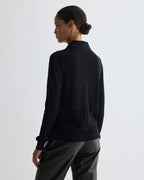 Luna Polo Neck Sweater in Cashmere, Black - Veronica De Piante