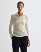 Luna Polo Neck Sweater in Cashmere, Cream - Veronica De Piante