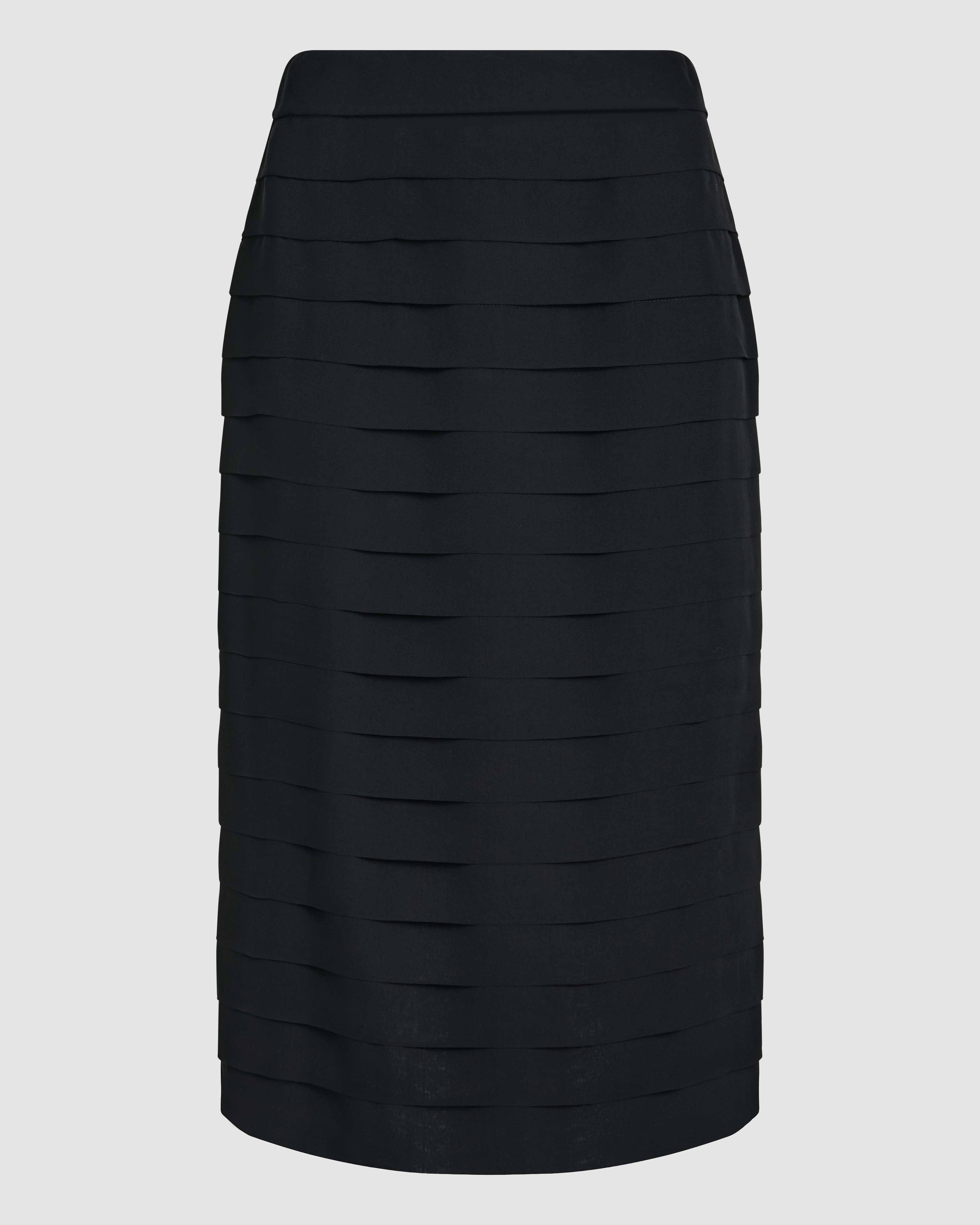 Adela Skirt in Georgette, Black