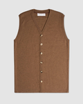 Alice Vest in Merino Wool, Camel