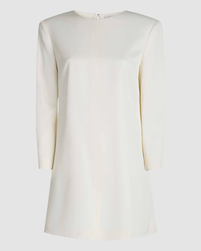 Off-white silk Ambar Tunic top by Veronica De Piante, featuring a relaxed fit and elegant drape.