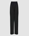 Black Billie linen trousers by Veronica De Piante, stylish bottoms with a relaxed fit and tailored design.
