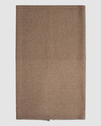 Veronica De Piante Caro Snood in camel wool and cashmere knitwear, soft and cozy for winter wear.