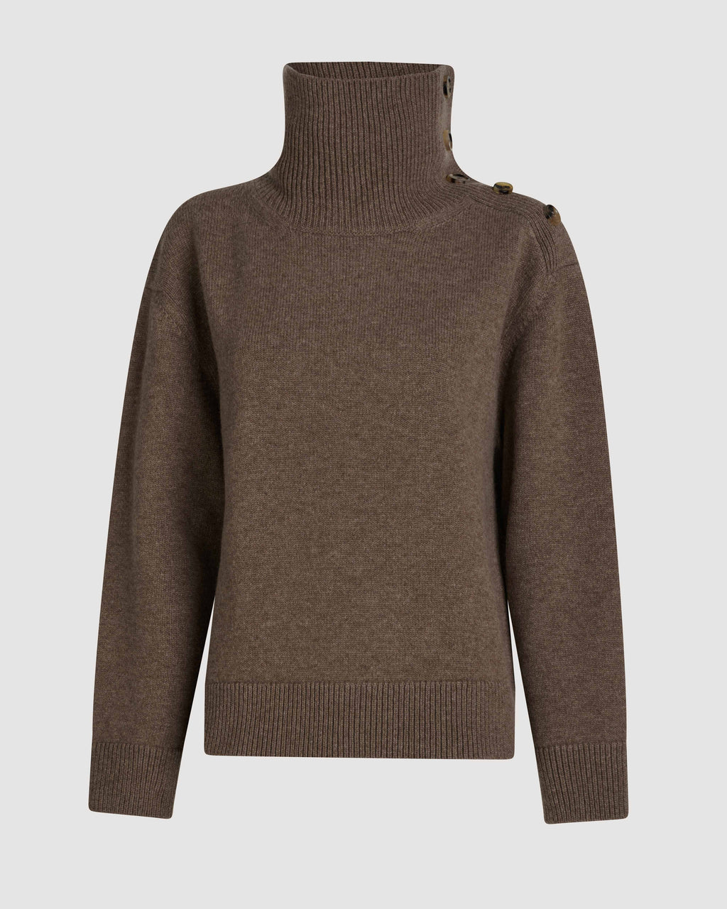 Veronica De Piante Cielo Wool Cashmere Knitwear Sweater in camel color, soft and cozy with a classic crewneck design.
