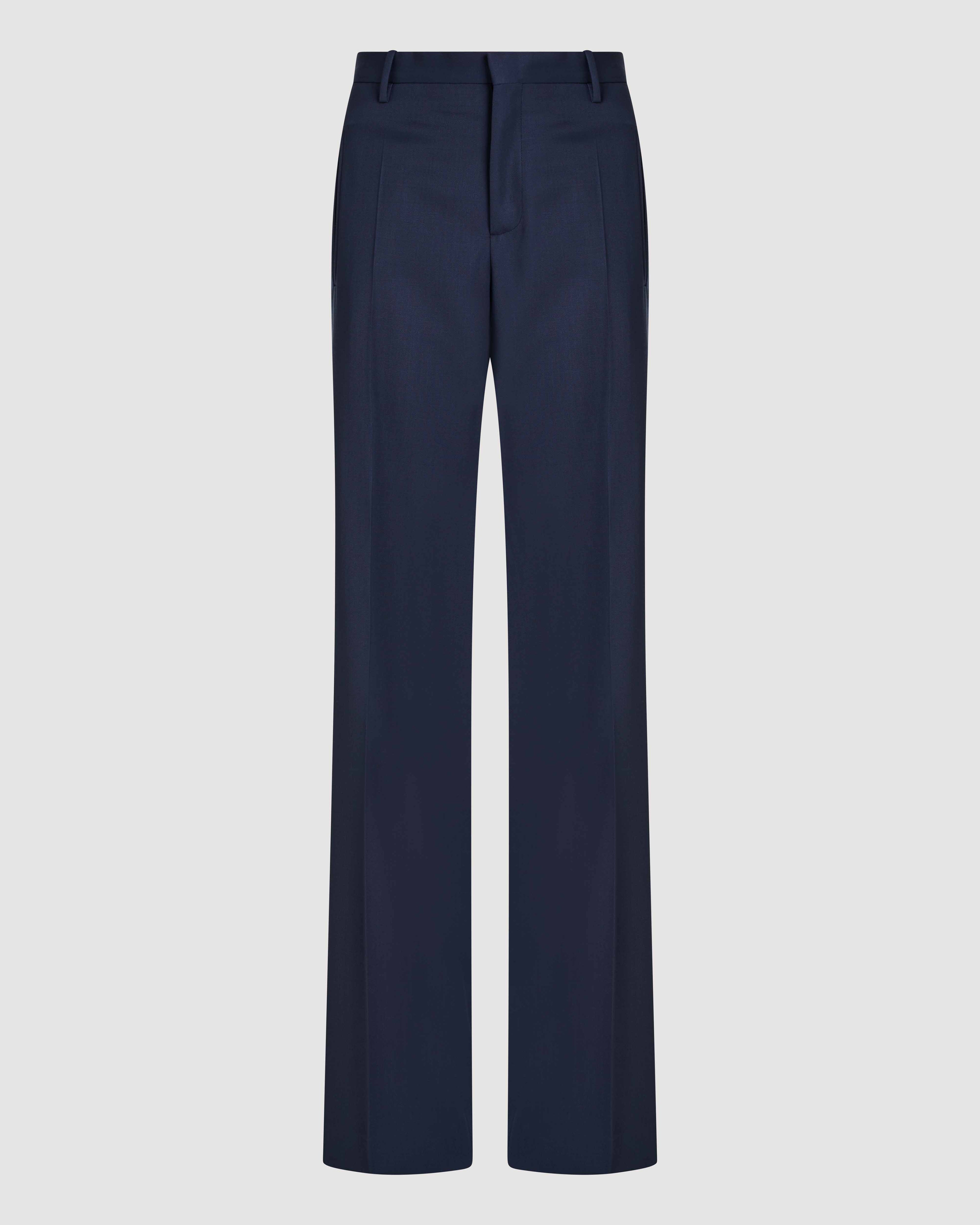 Veronica De Piante Dylan Wool Trousers in petrol blue, stylish men's bottoms with a tailored fit and classic design.