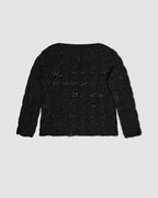 Elodie Top in Silk Crochet, Black