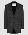 Veronica De Piante Gio Cashmere Jacket in grey, stylish coat with a sleek design and soft texture, perfect for cold weather.