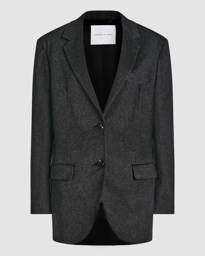 Veronica De Piante Gio Cashmere Jacket in grey, stylish coat with a sleek design and soft texture, perfect for cold weather.