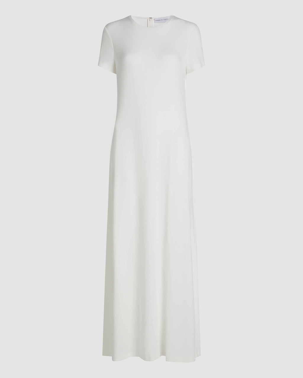 Harper Dress in Stretch Viscose Jersey, Off-White