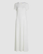 Harper Dress in Stretch Viscose Jersey, Off-White
