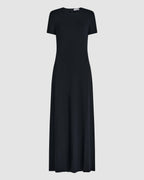 Harper Dress in Stretch Viscose Jersey, Black