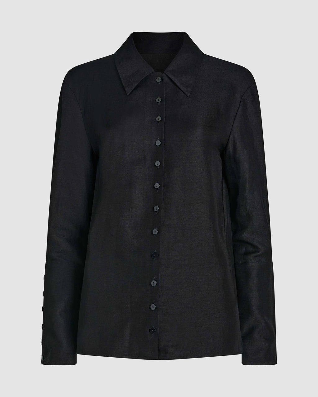 Livia Shirt in Linen, Black