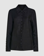 Livia Shirt in Linen, Black