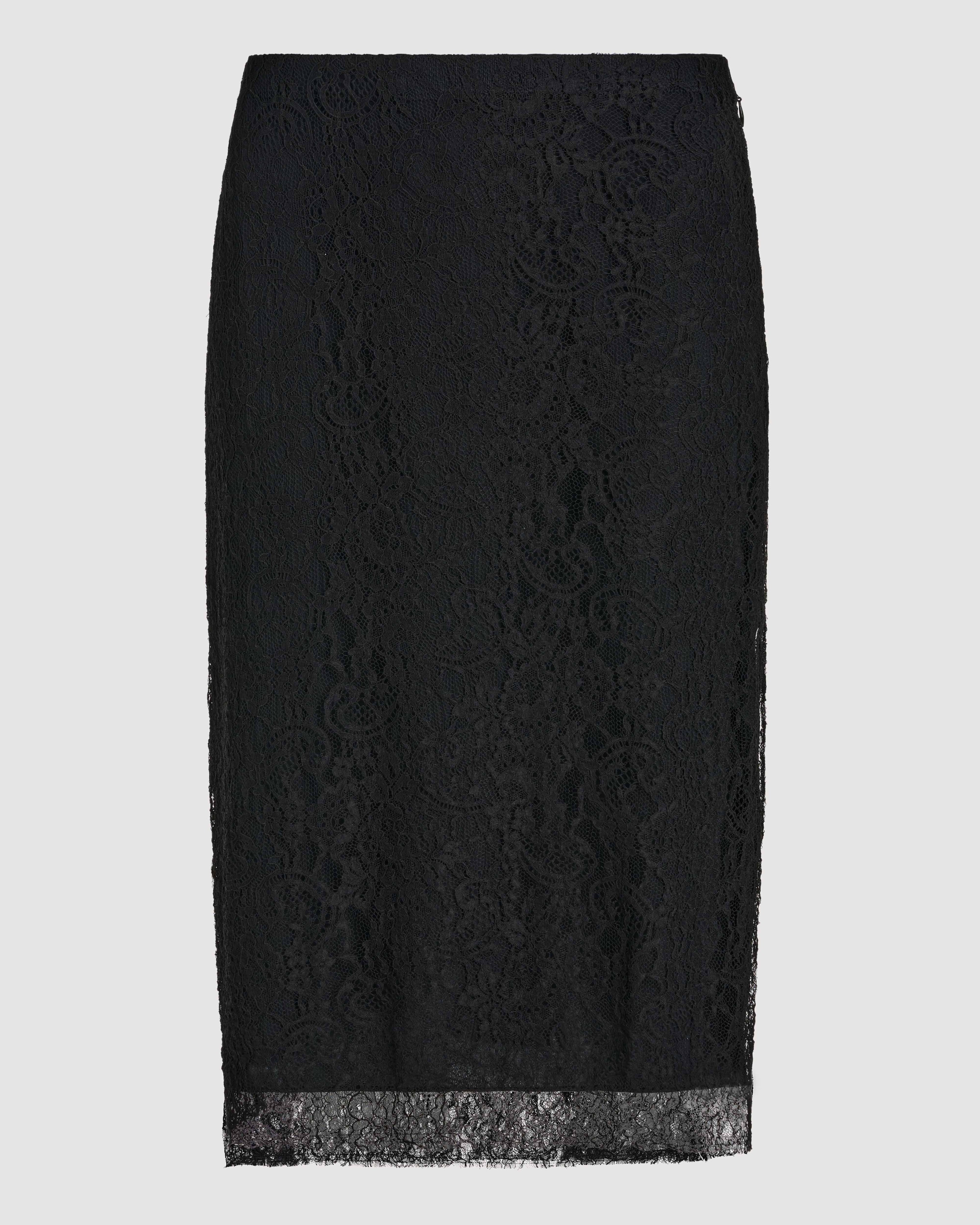 Nola Skirt in Lace, Black