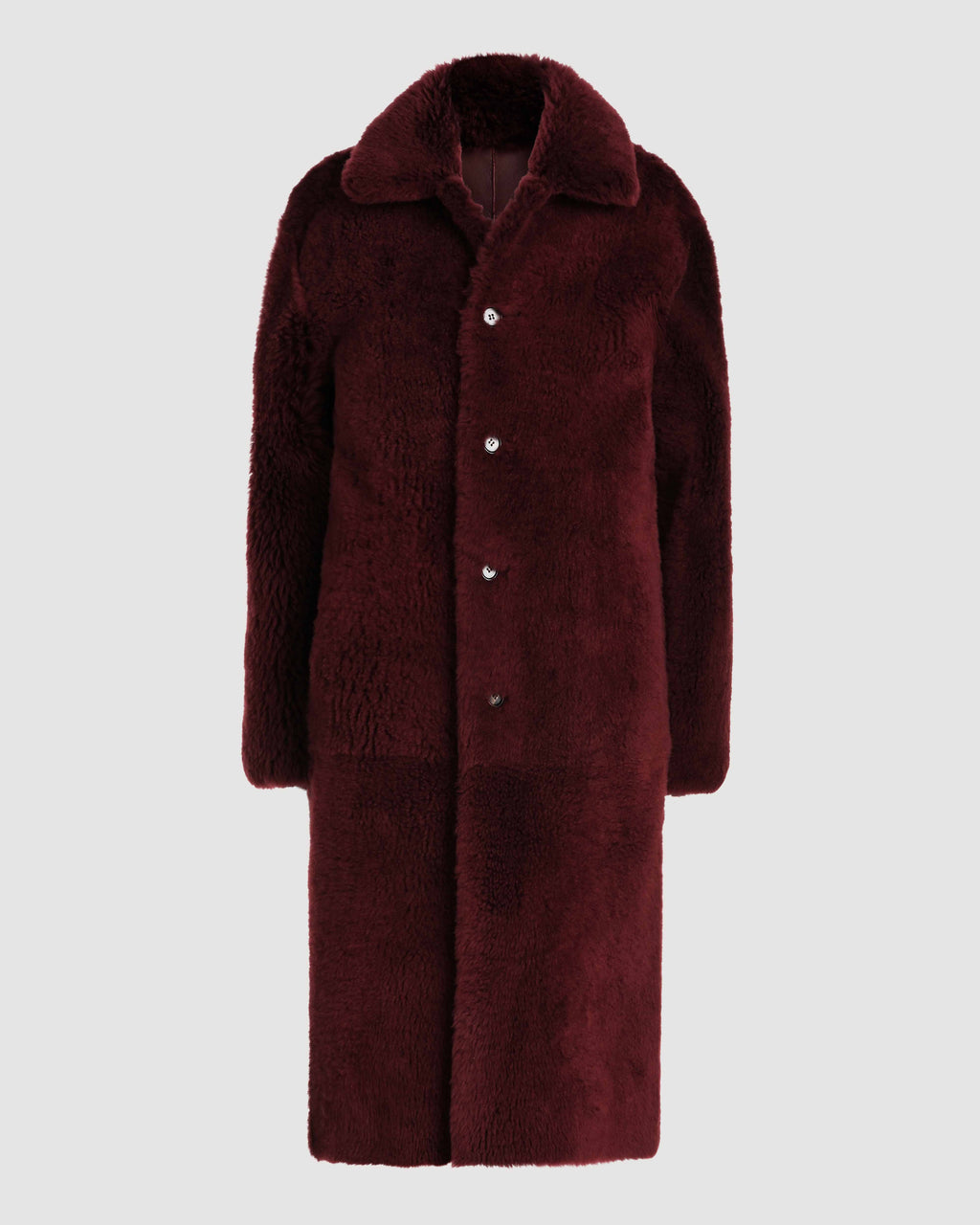 Romy Coat in Shearling, Red