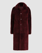 Romy Coat in Shearling, Red