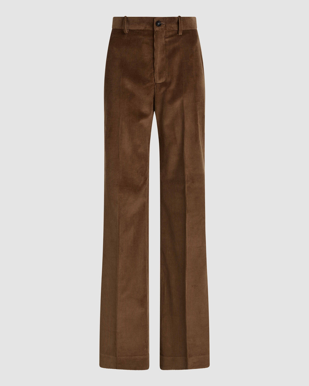 Veronica De Piante Taylor Corduroy Trousers in camel color, stylish bottoms with a tailored fit and textured fabric.