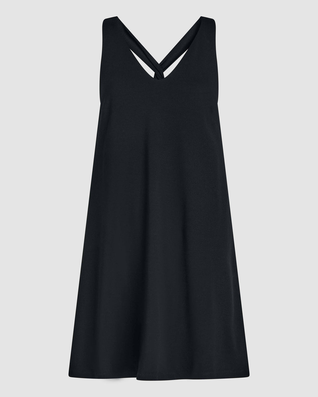 Vittoria Dress in Stretch Viscose Jersey, Black