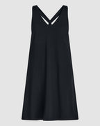 Vittoria Dress in Stretch Viscose Jersey, Black