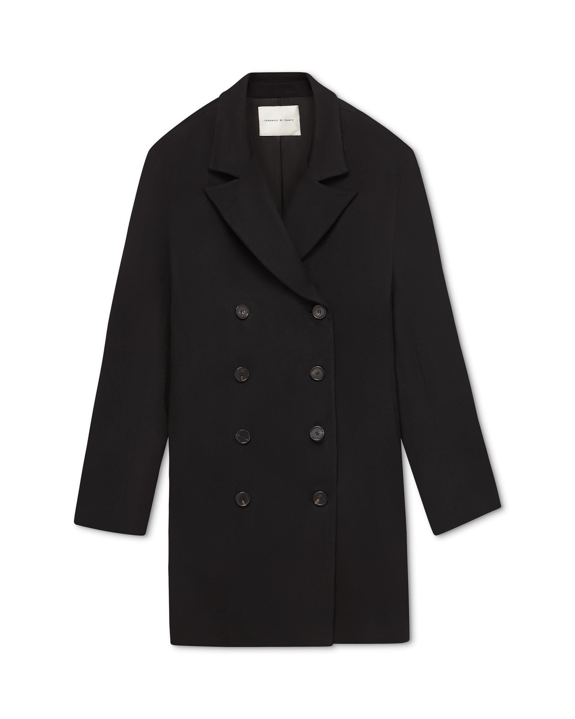 Lucas Coat in Cashmere, Black - Veronica De Piante