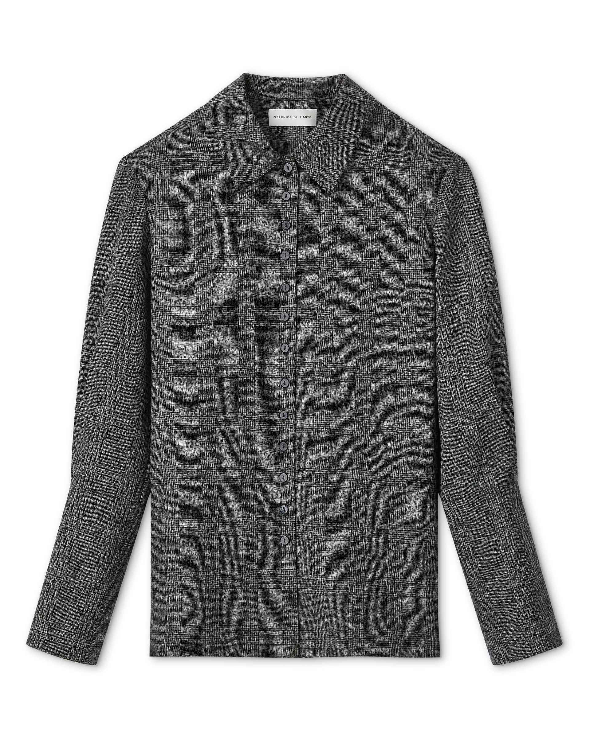 Livia Shirt in Wool, Grey