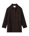 Amaia Jacket in Double Cashmere, Chocolate