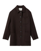 Amaia Jacket in Double Cashmere, Chocolate - Veronica De Piante