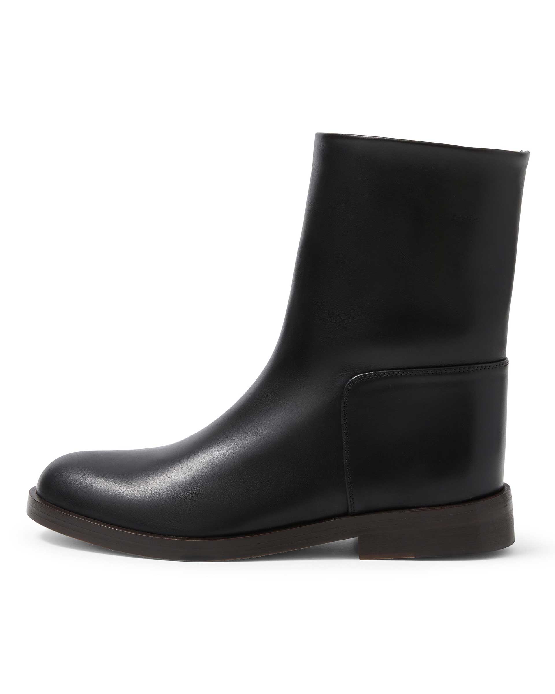 Margaux Ankle Boots in Leather, Black - Veronica De Piante
