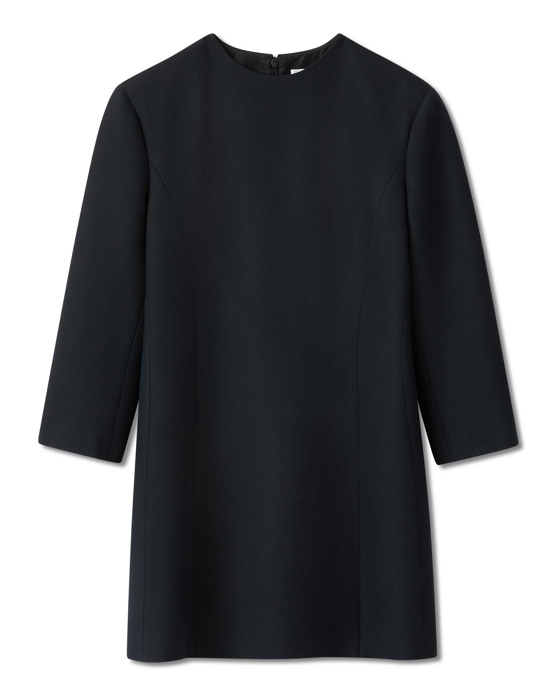 Dexter Dress in Wool Viscose, Black